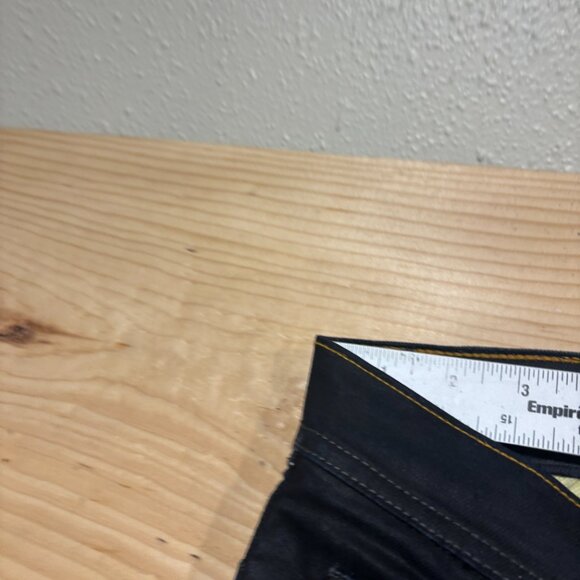 Reax Motorcycle Pants Mens 34x32 Black Waxed Denim Feel Padded Knees Biker - Picture 7 of 14